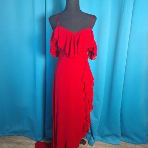 Cocktail Long Dress Size 12 RED